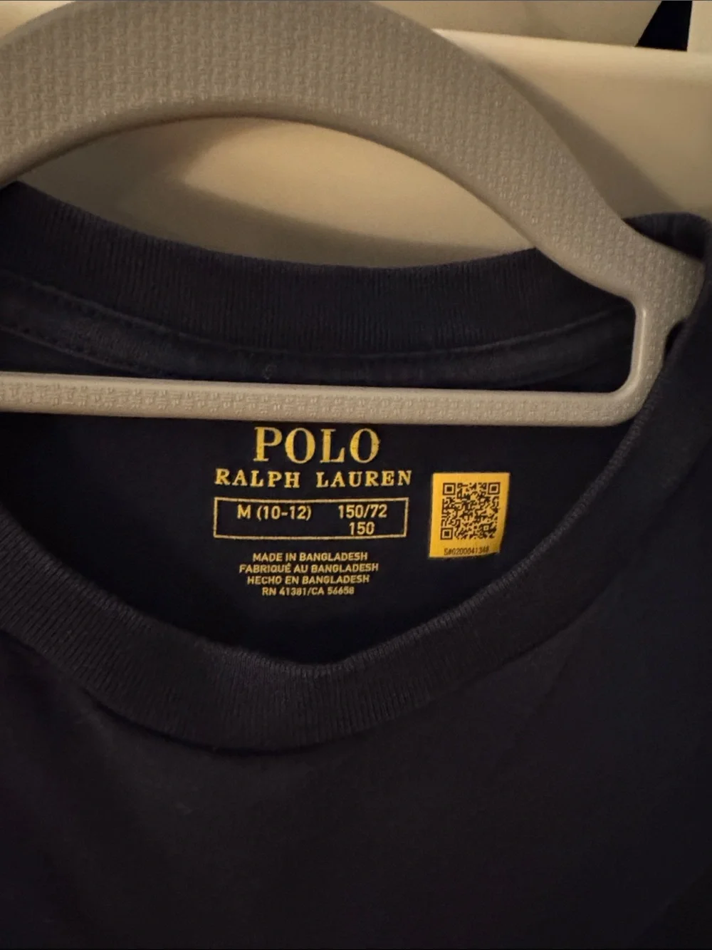 Ralph Lauren Navy Short-Sleeve Crew Tee with Red Polo Embroidery